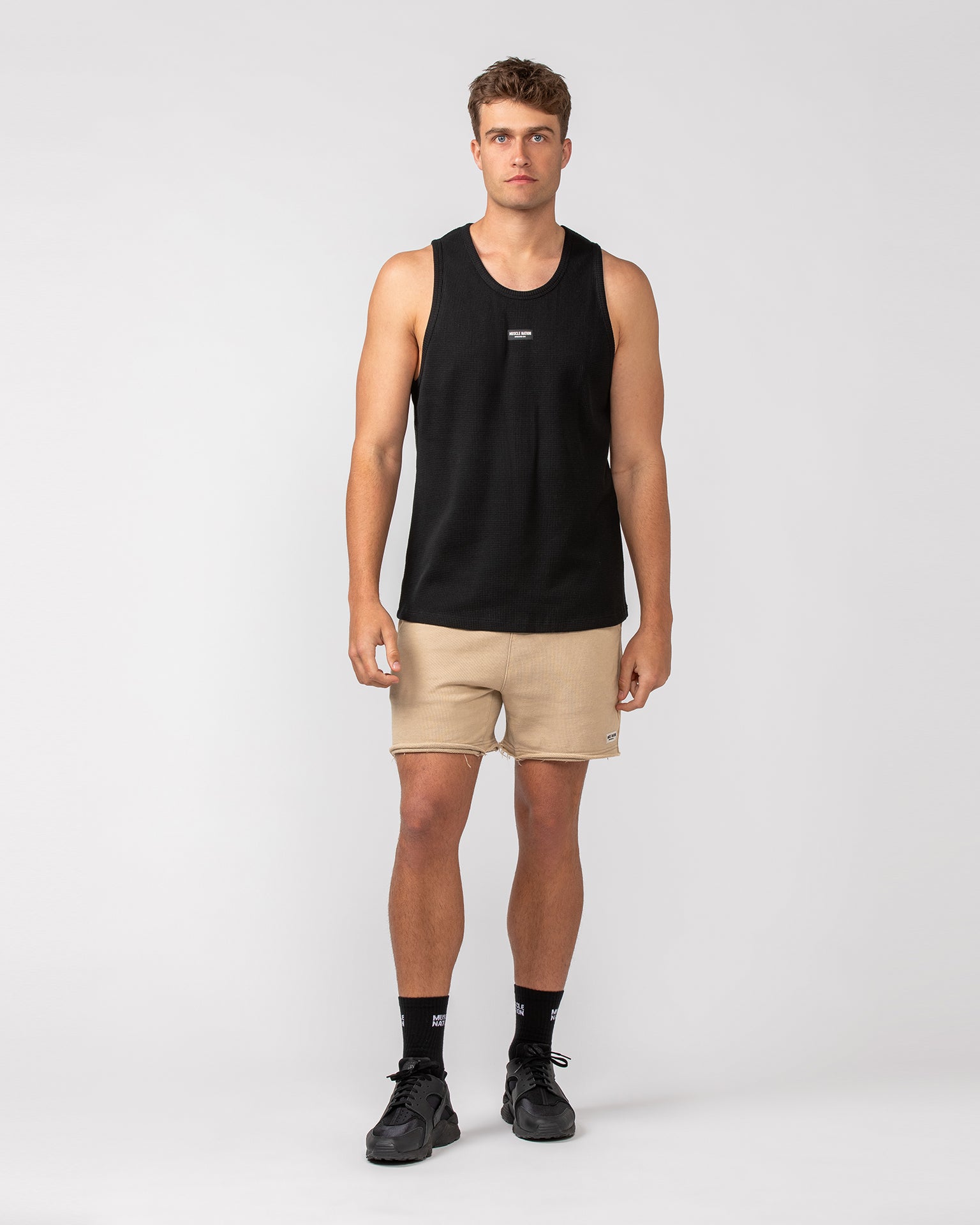 Raw Hem 5" Shorts - Washed Fossil