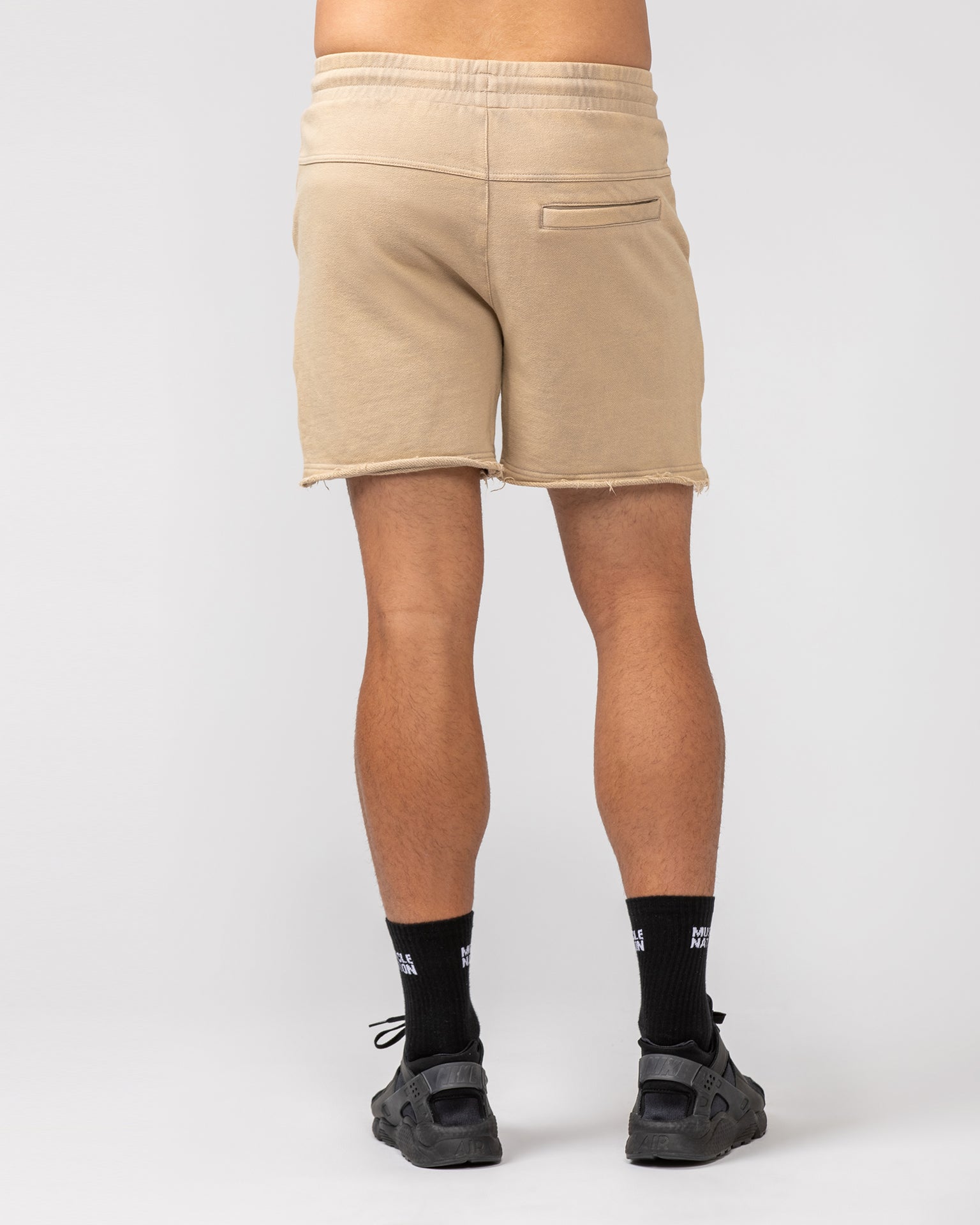 Raw Hem 5" Shorts - Washed Fossil