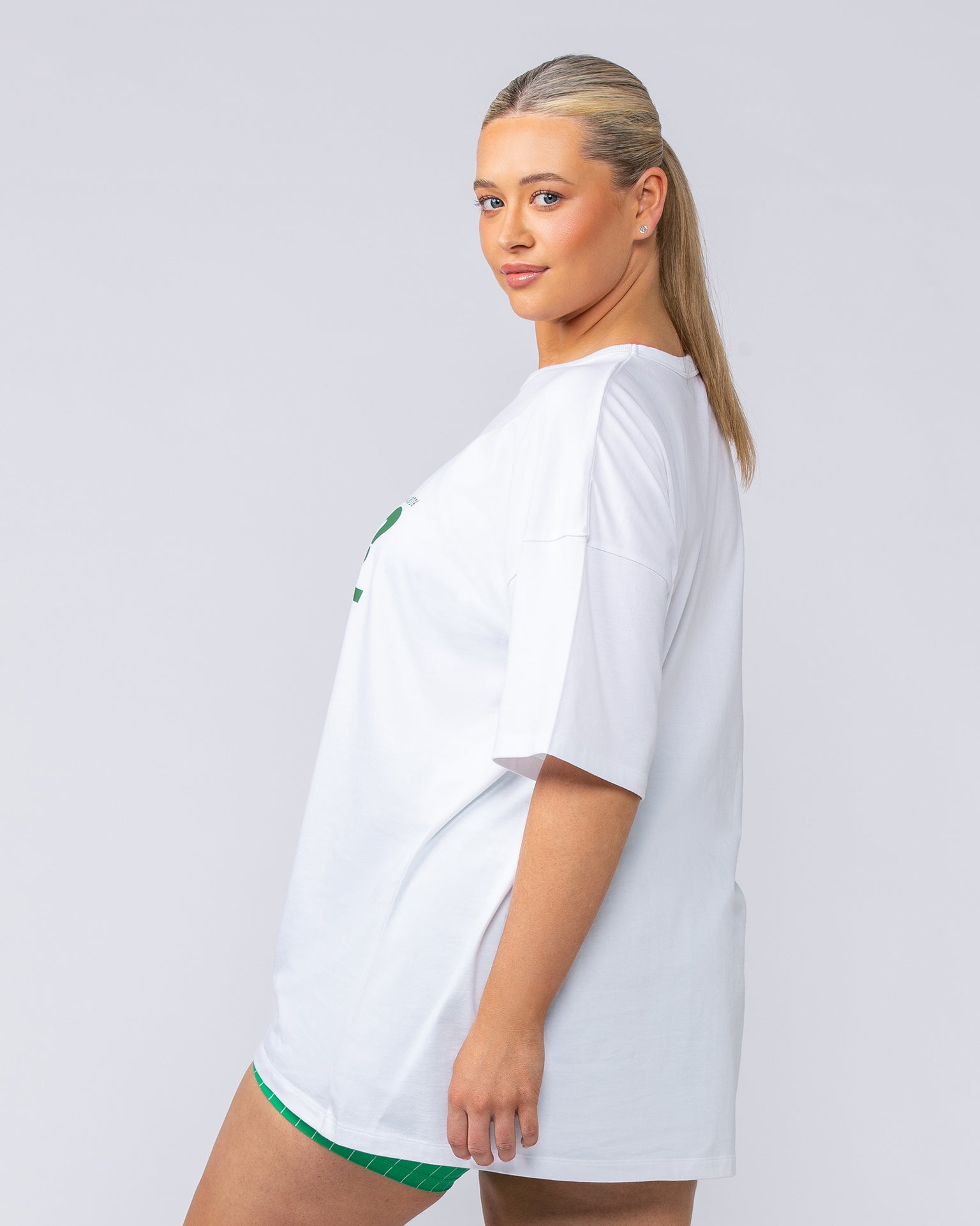 Womens Pizza This Oversized Tee - White