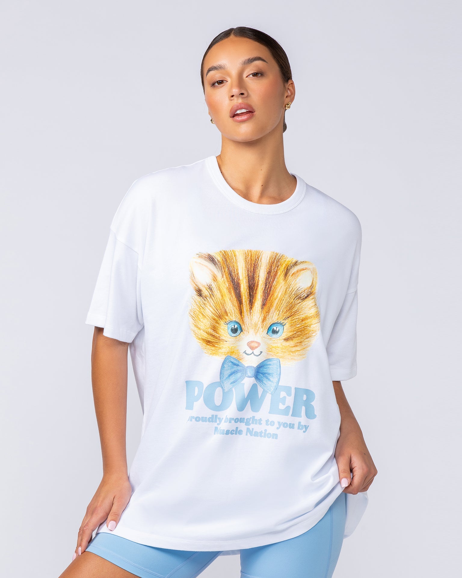 P Power Oversized Tee - White