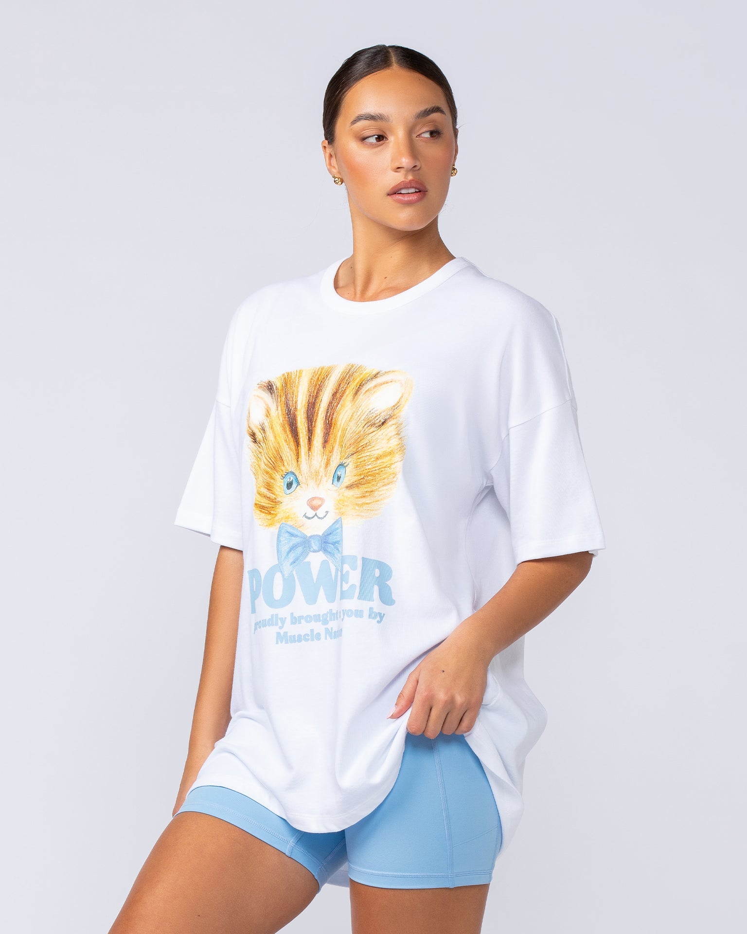 P Power Oversized Tee - White