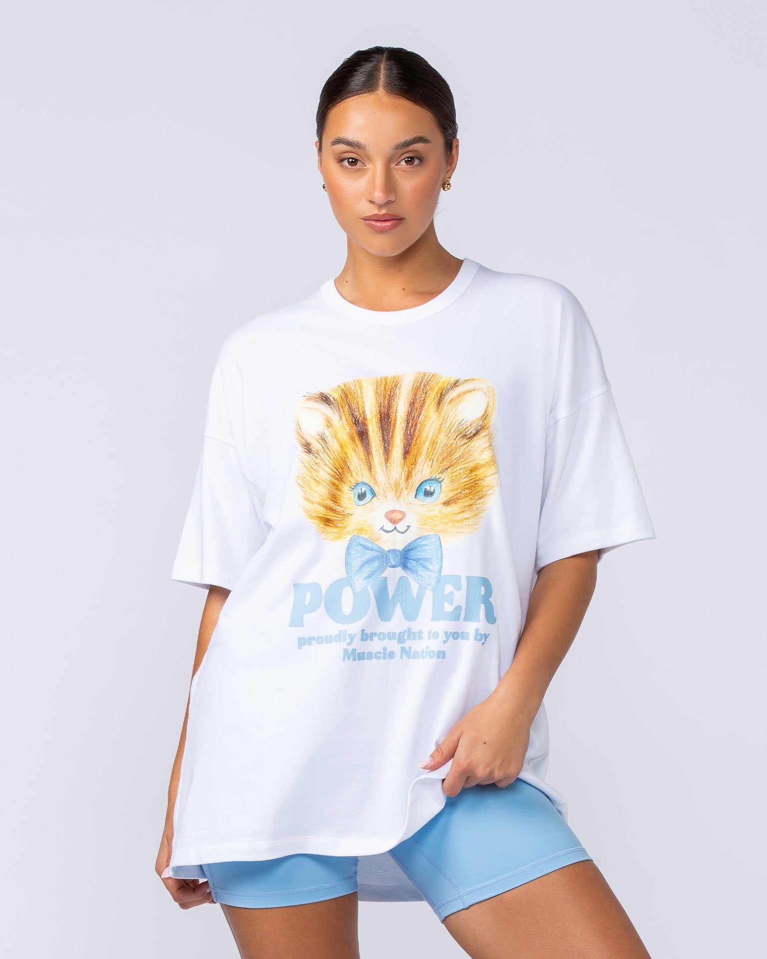 P Power Oversized Tee - White