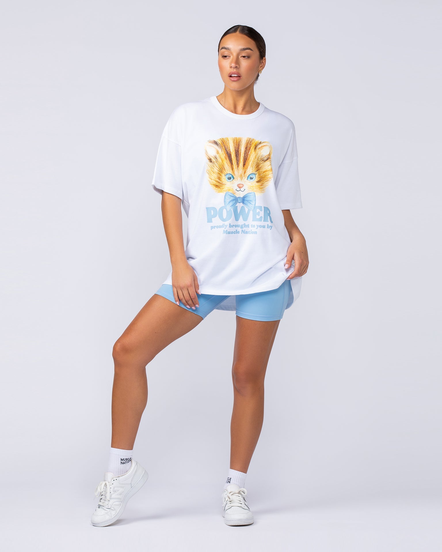 P Power Oversized Tee - White