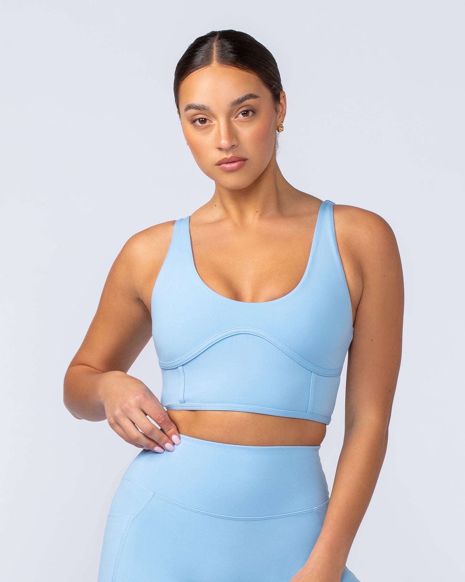 Limitless Longline Bra - Pacific Blue