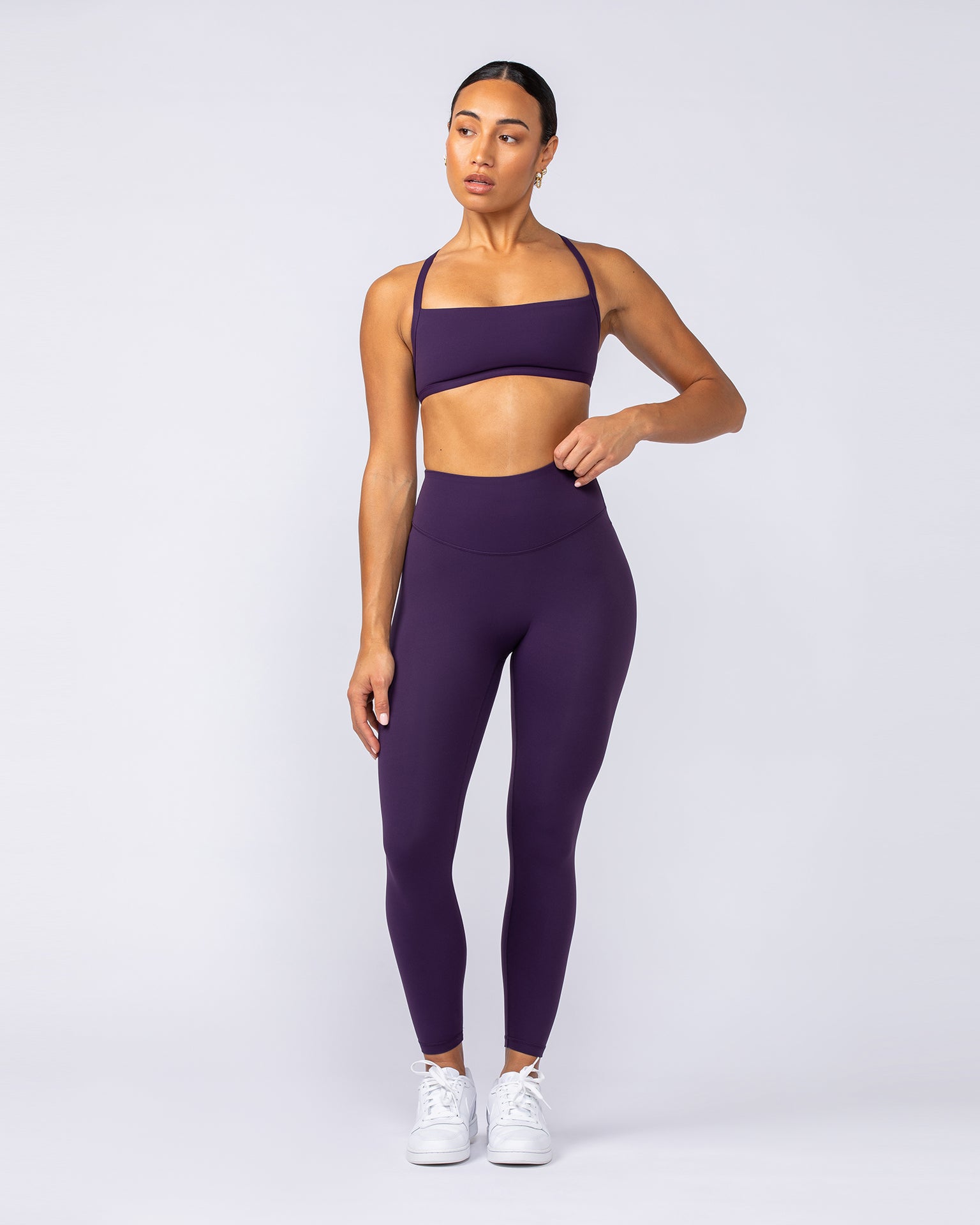 Ultra Aura Ankle Length Leggings - Dark Purple