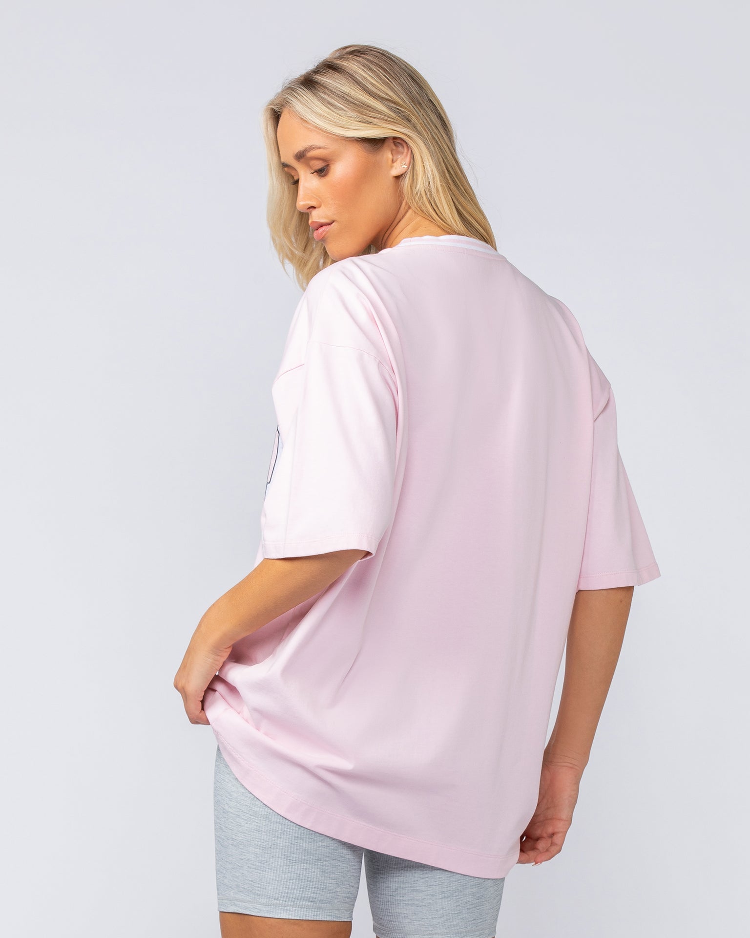 Sporting Club Oversized Tee - Soft Pink