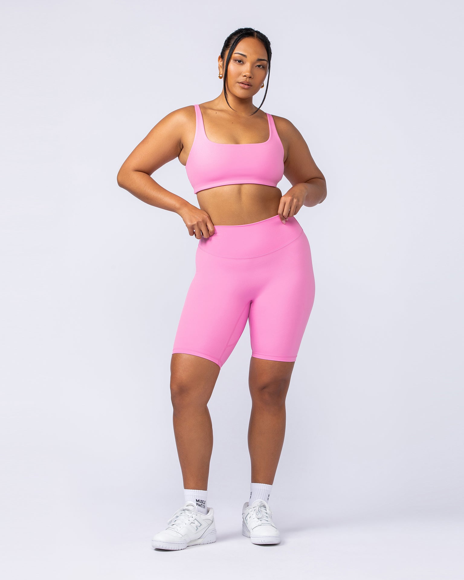 Zero Rise Everyday Referee Length Shorts - Hollywood Pink