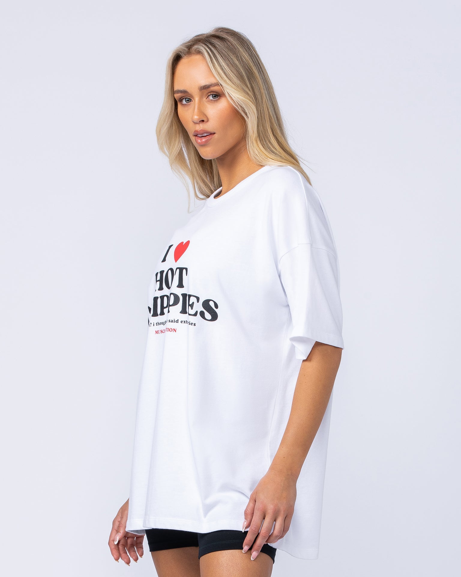 Hot Chippie Oversized Tee - White