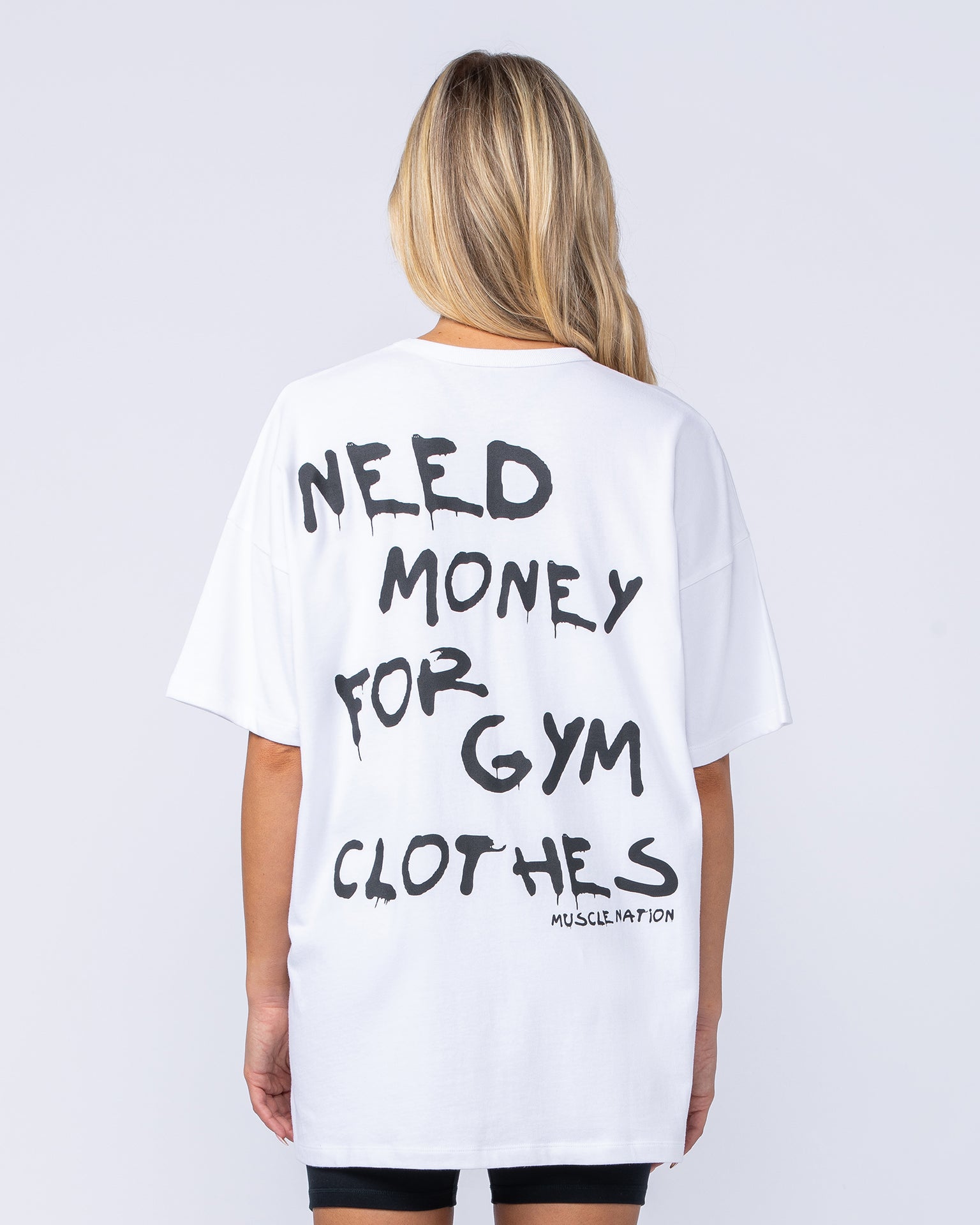 Need Money Oversized Tee - White