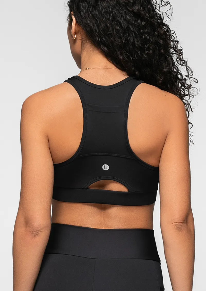 Essentials Sports Top with Pocket - Black