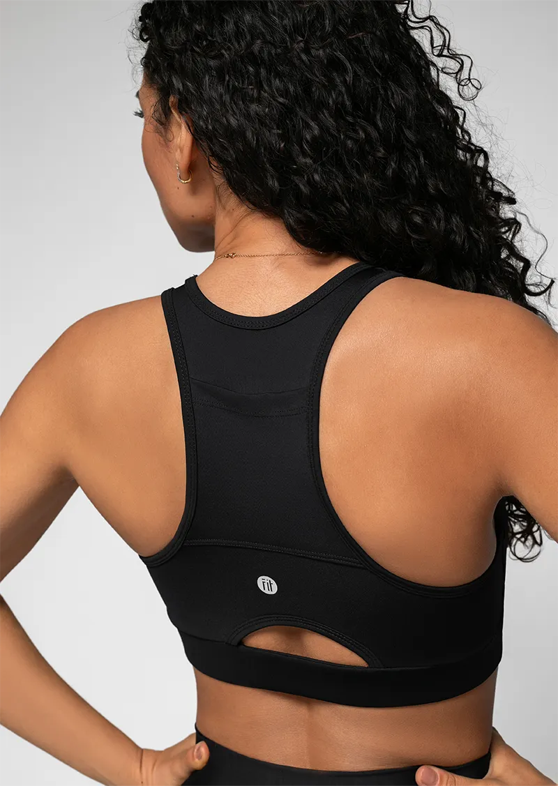 Essentials Sports Top with Pocket - Black