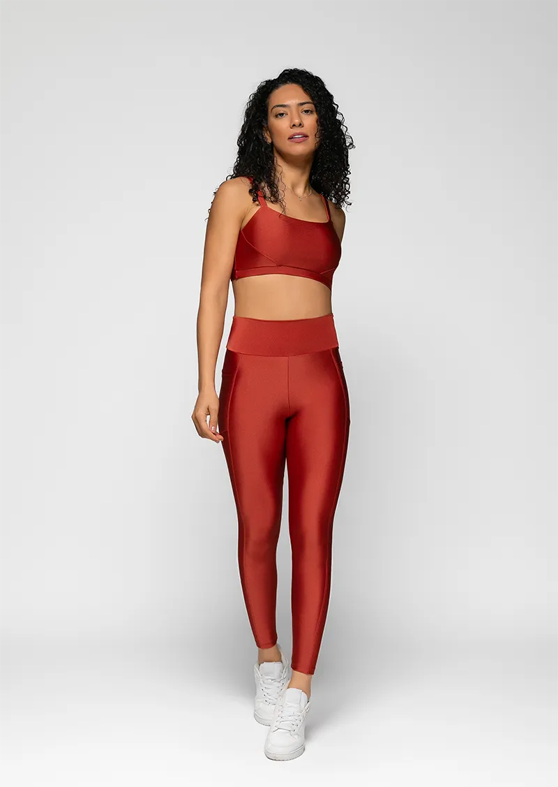 Canvas Legging with Pockets - Liqueur