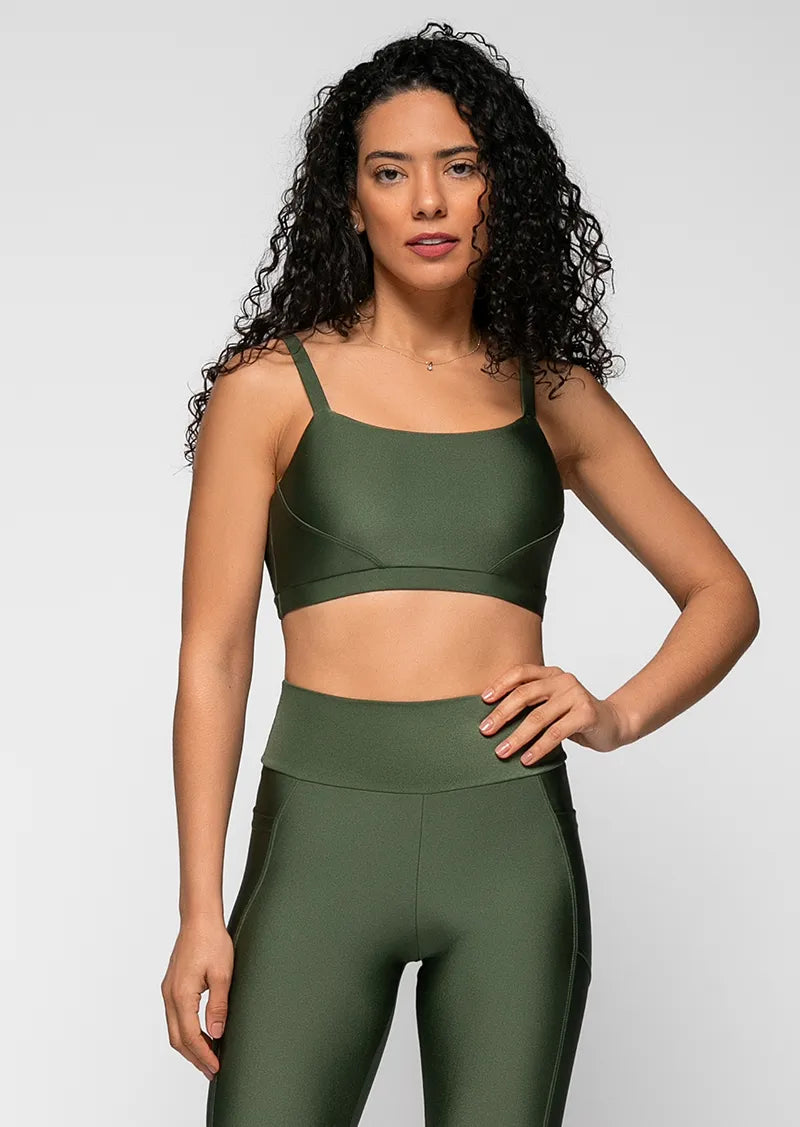 Canvas Sports Top - Military Green