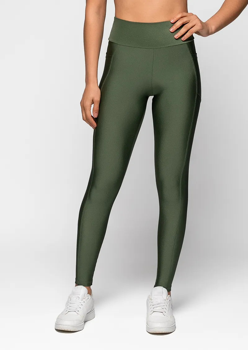 Canvas Legging with Pockets - Military Green