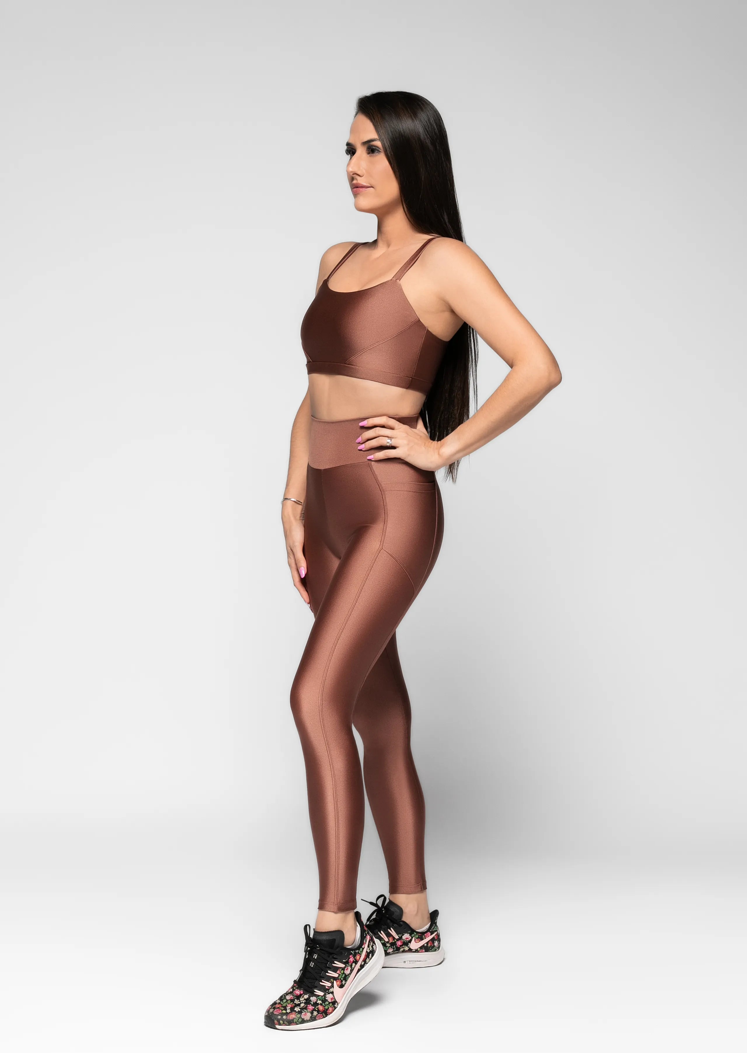 Canvas Legging with Pockets - Bronze