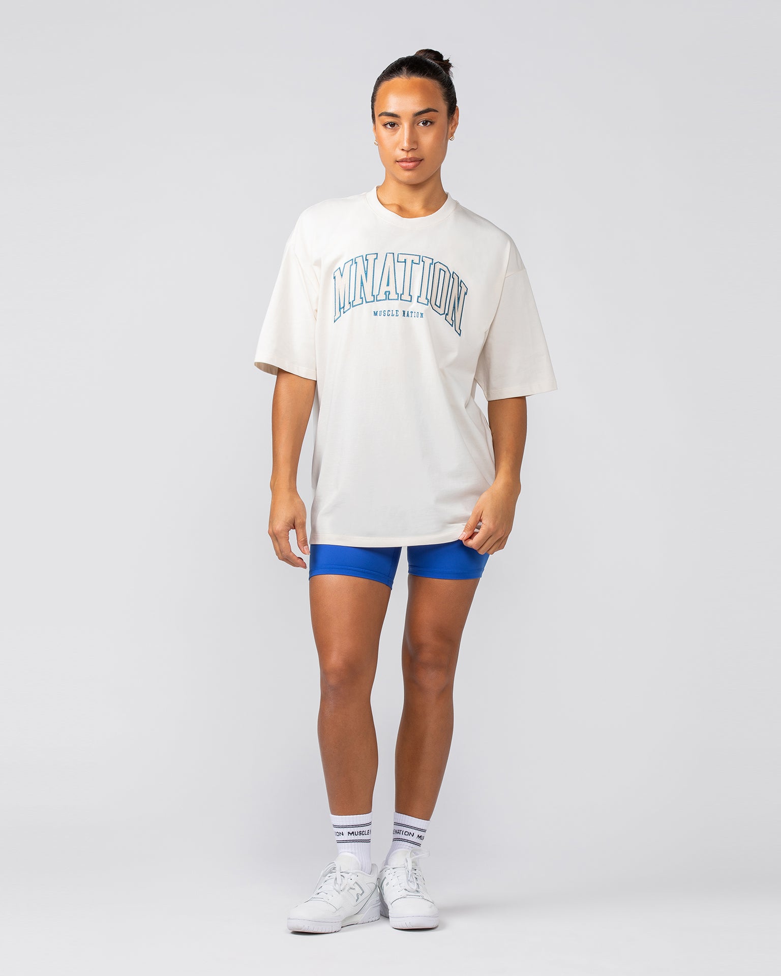 Varsity Oversized Tee - Travertine