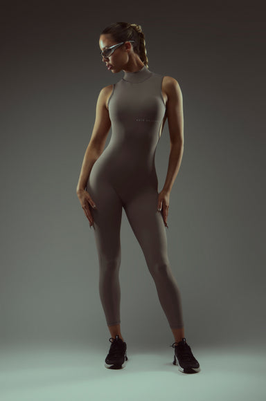 High Neck bodysuit - grey | KATE GALLIANO Activewear