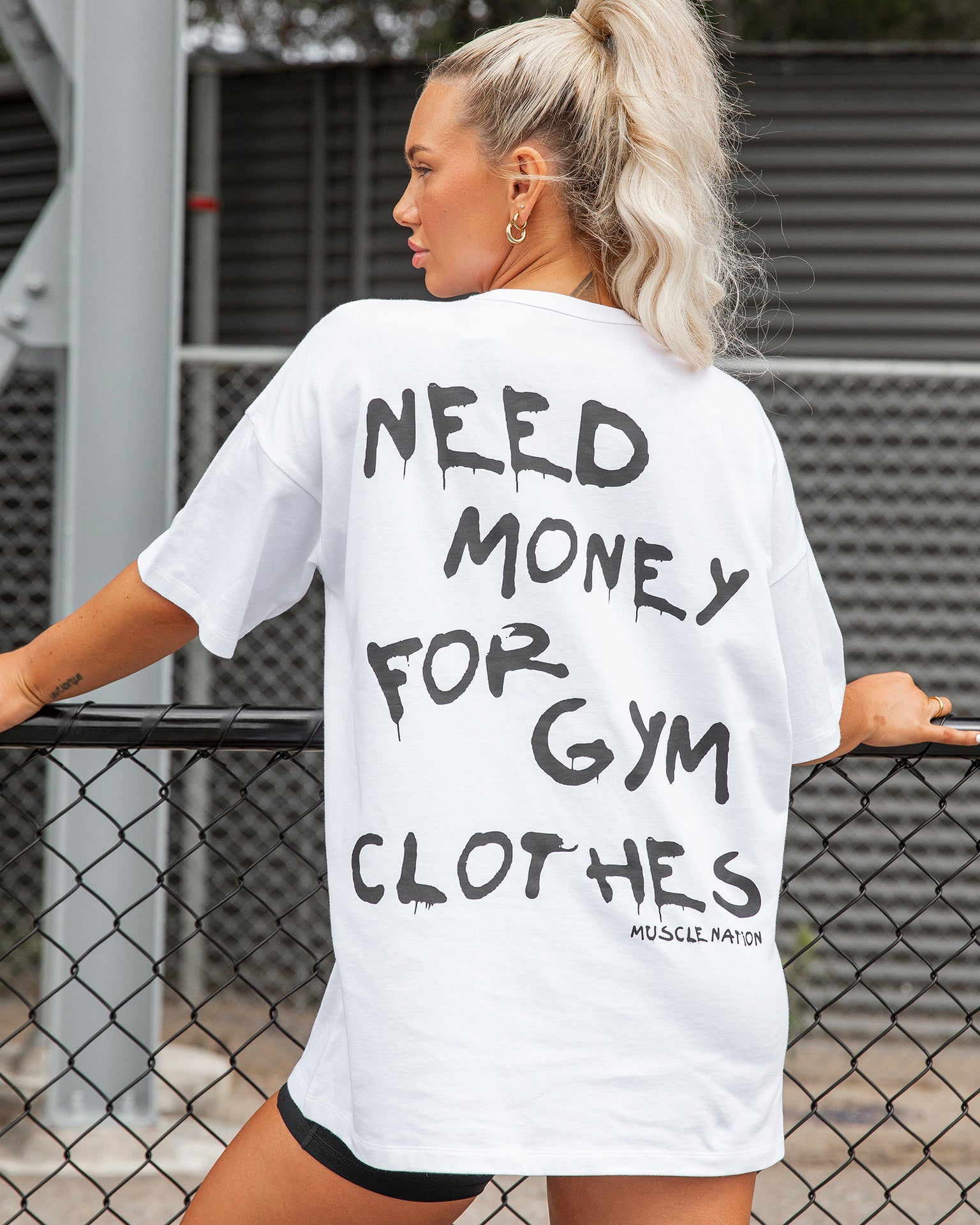 Need Money Oversized Tee - White