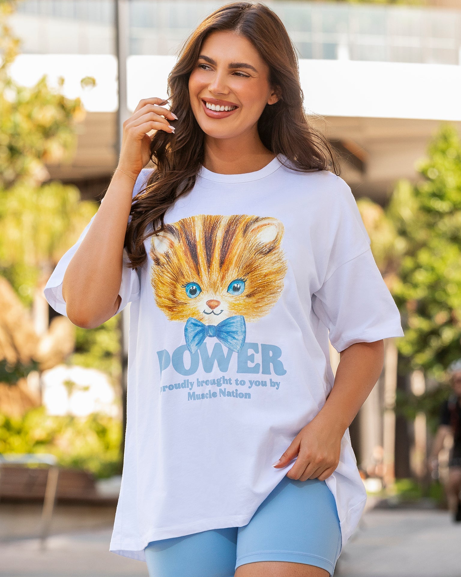 P Power Oversized Tee - White