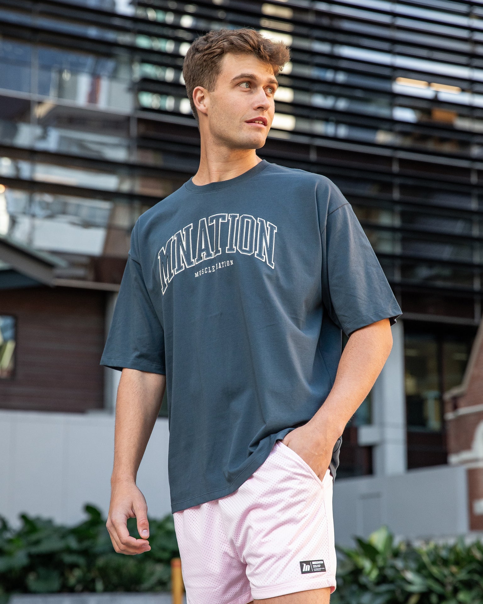 Varsity Oversized Tee - Thunder