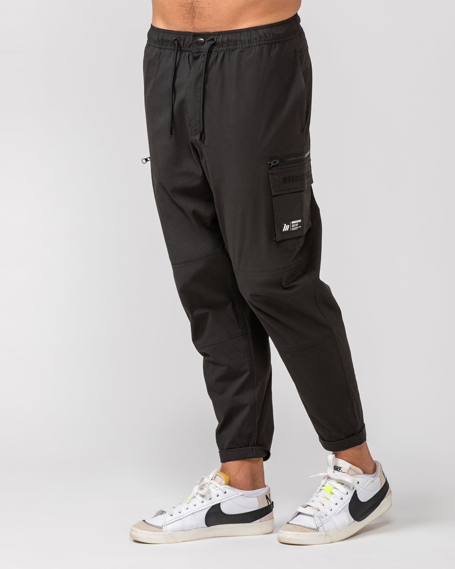 Tapered Cargo Pants - Vintage Black