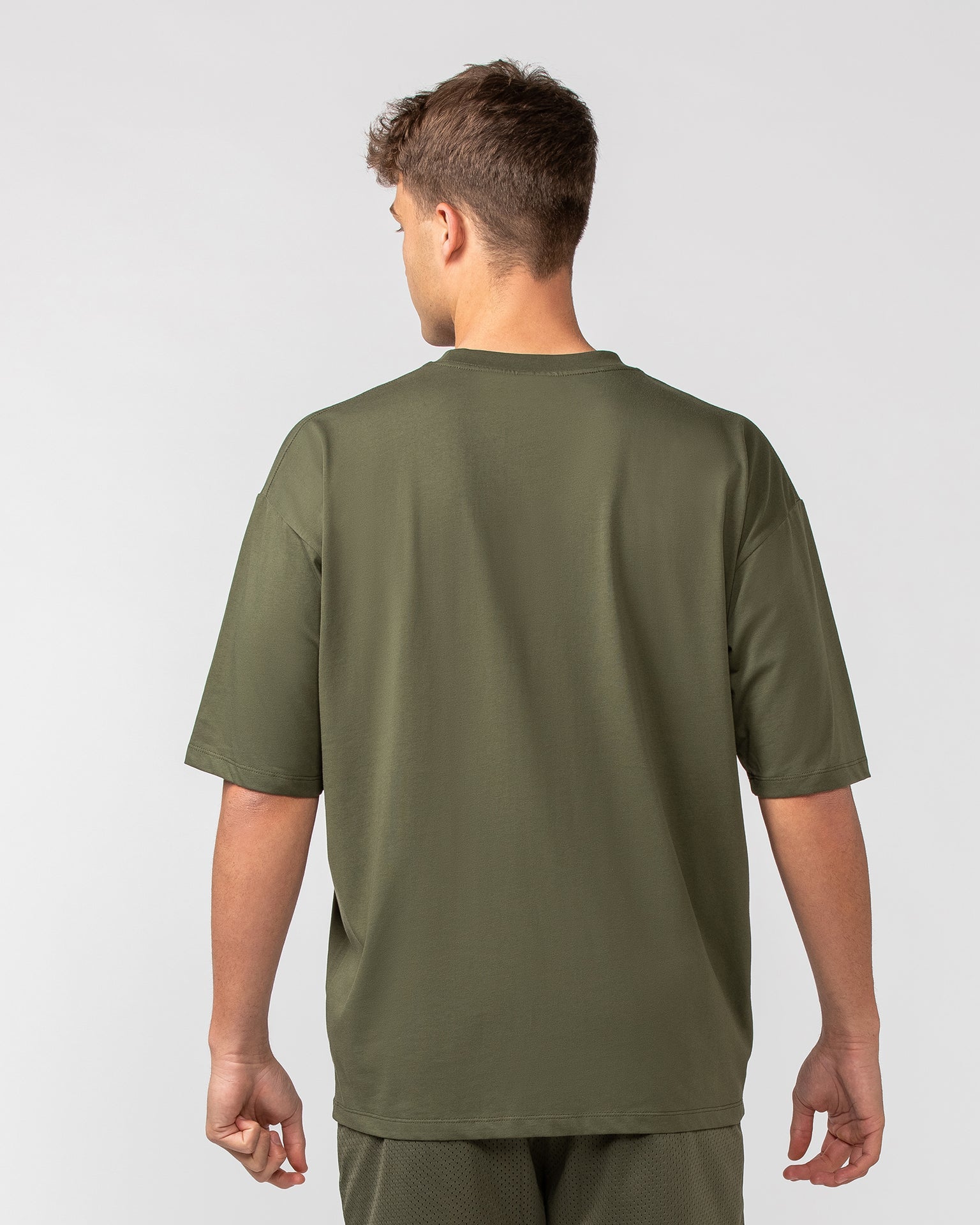 Varsity Oversized Tee - Dark Khaki