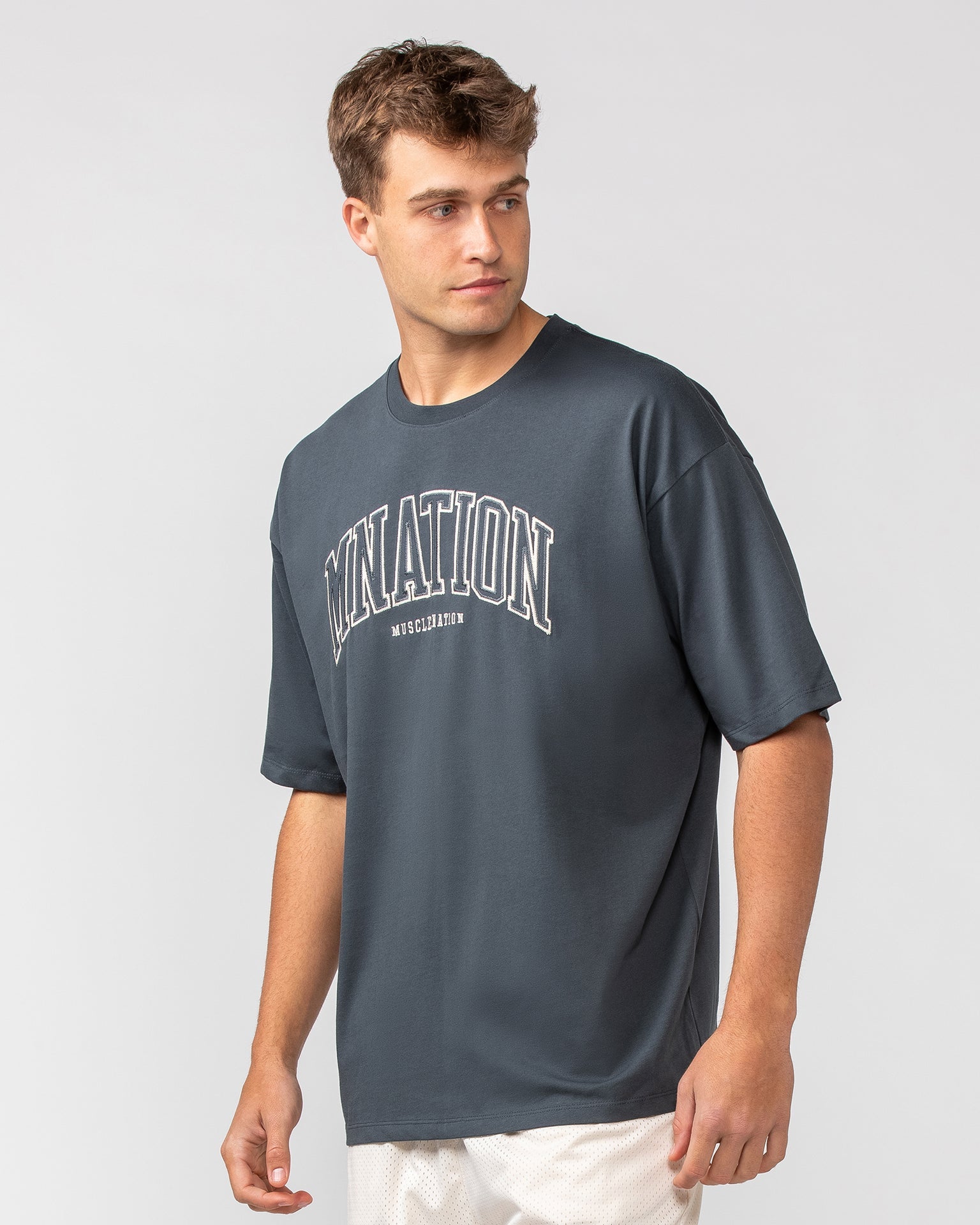 Varsity Oversized Tee - Thunder