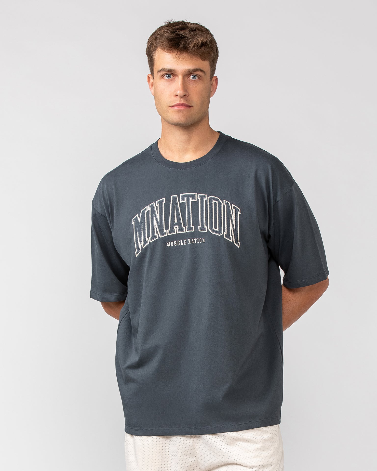 Varsity Oversized Tee - Thunder