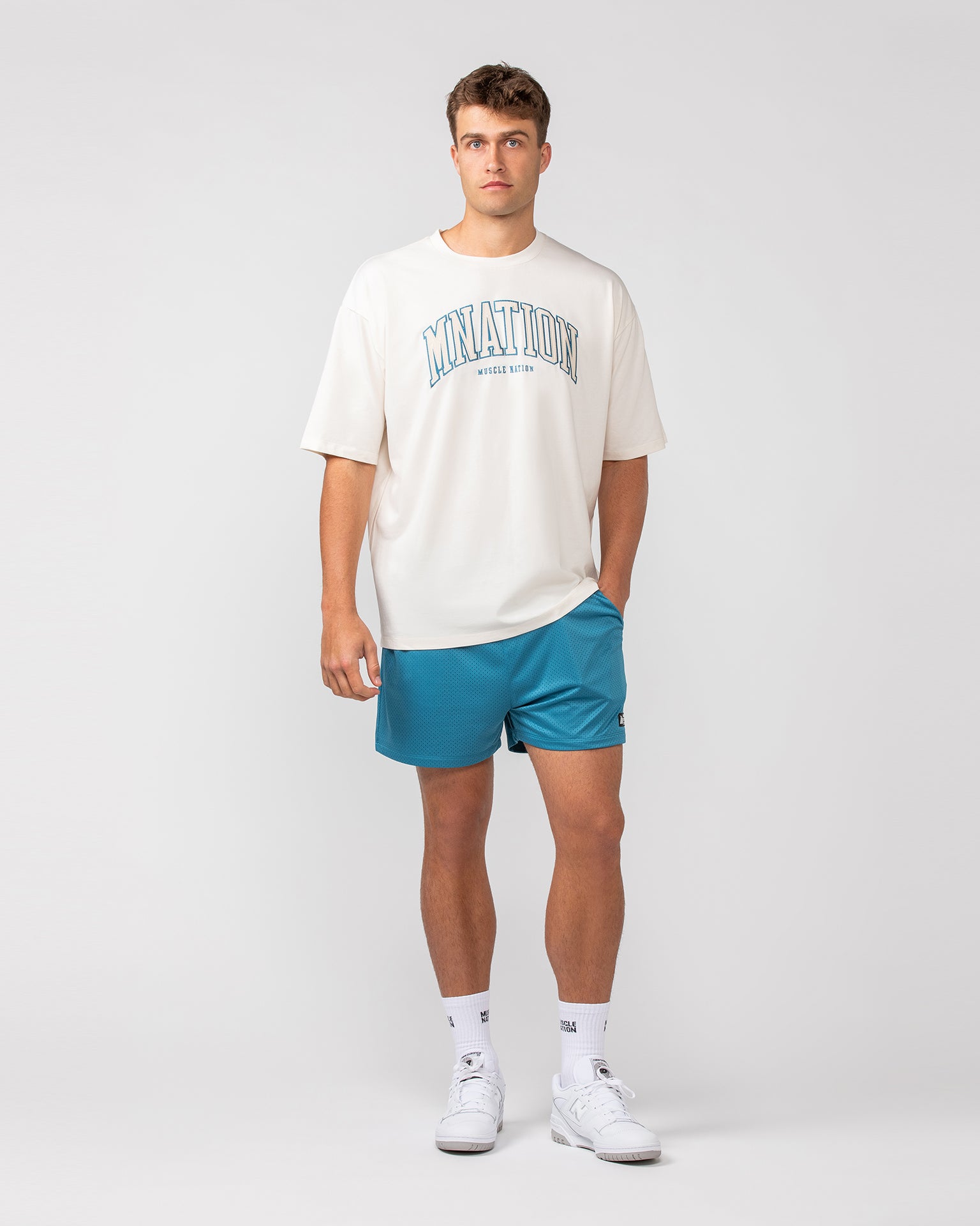 Varsity Oversized Tee - Travertine