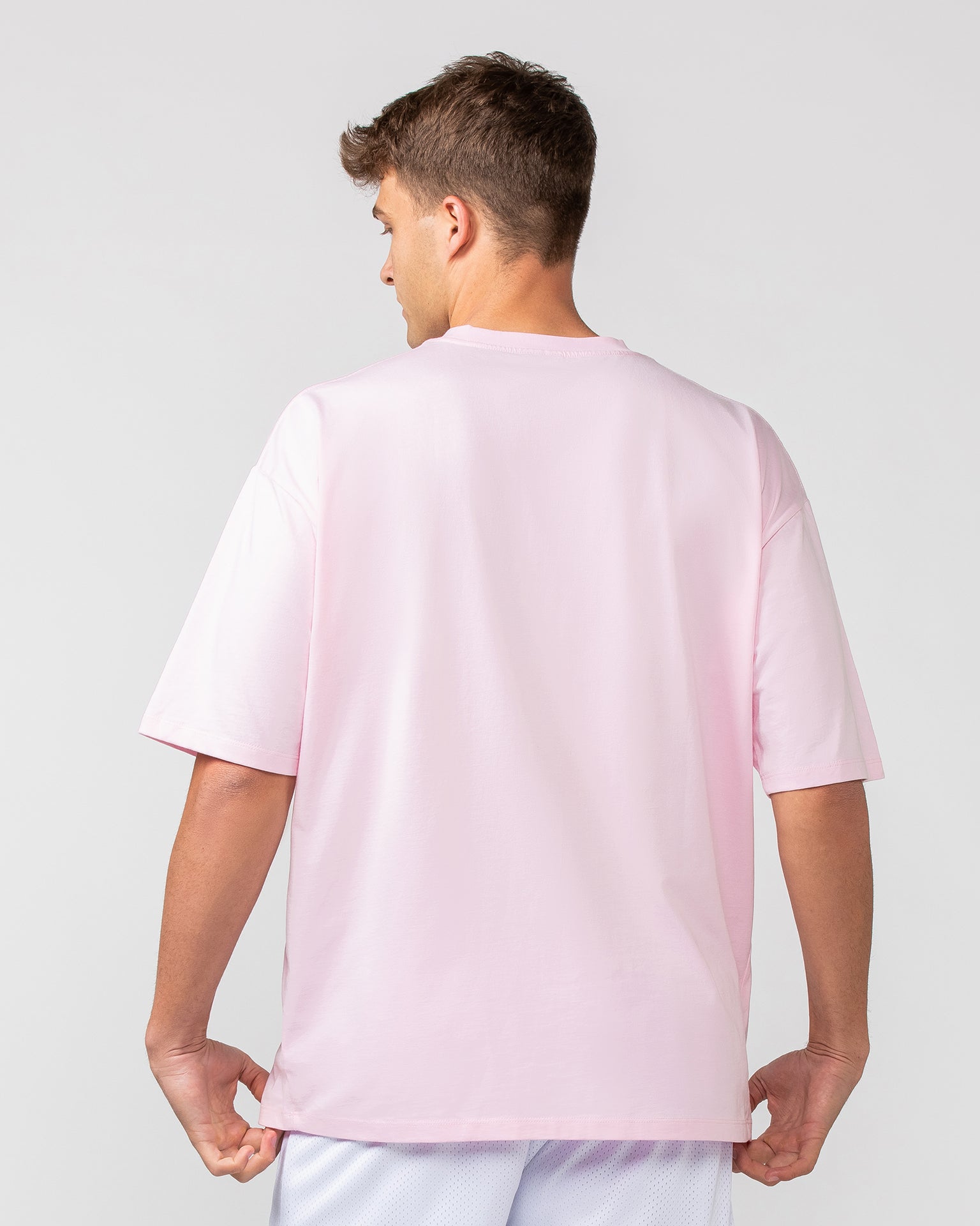 Varsity Oversized Tee - Pale Pink