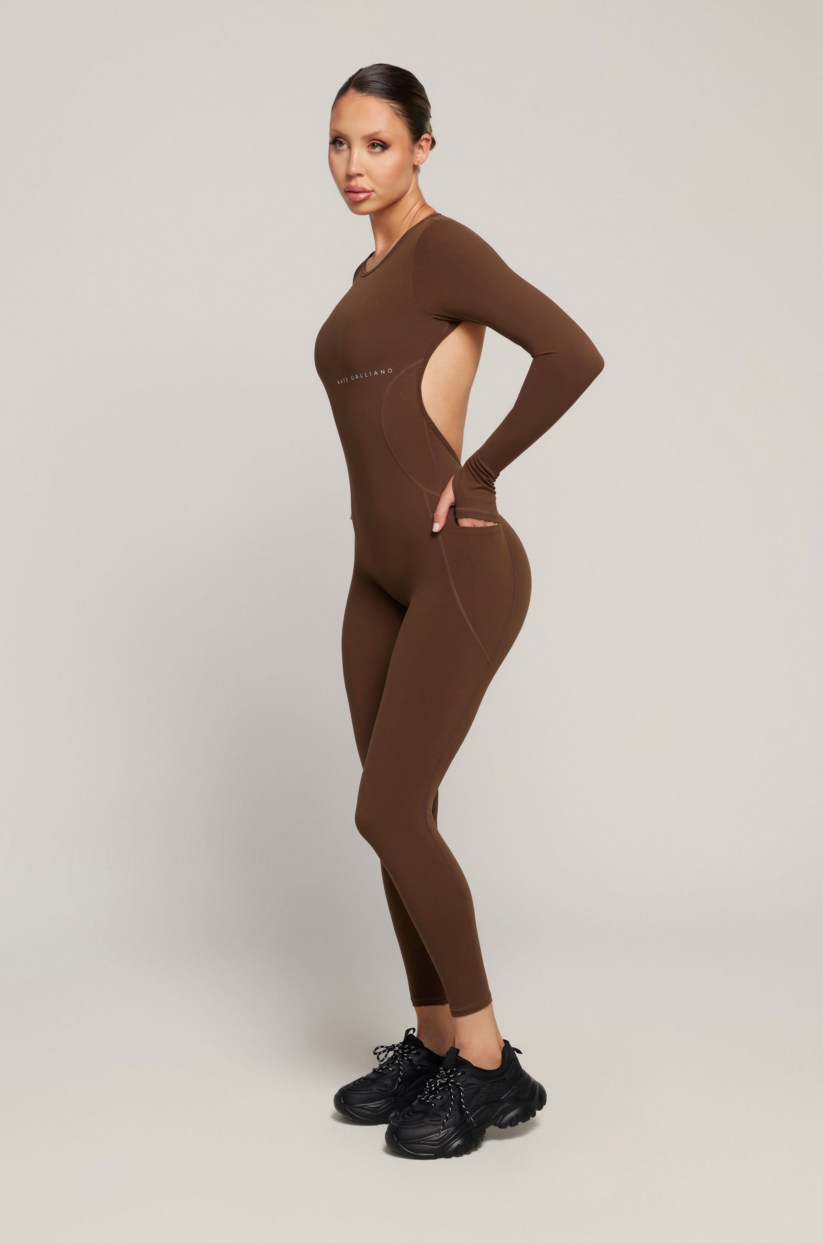 Long Sleeve Jumpsuit - Cacao