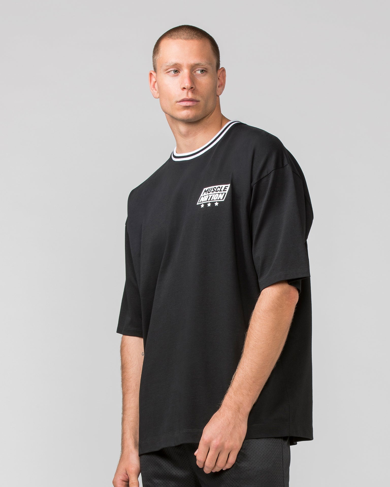 Throwback Oversized Tee - Black