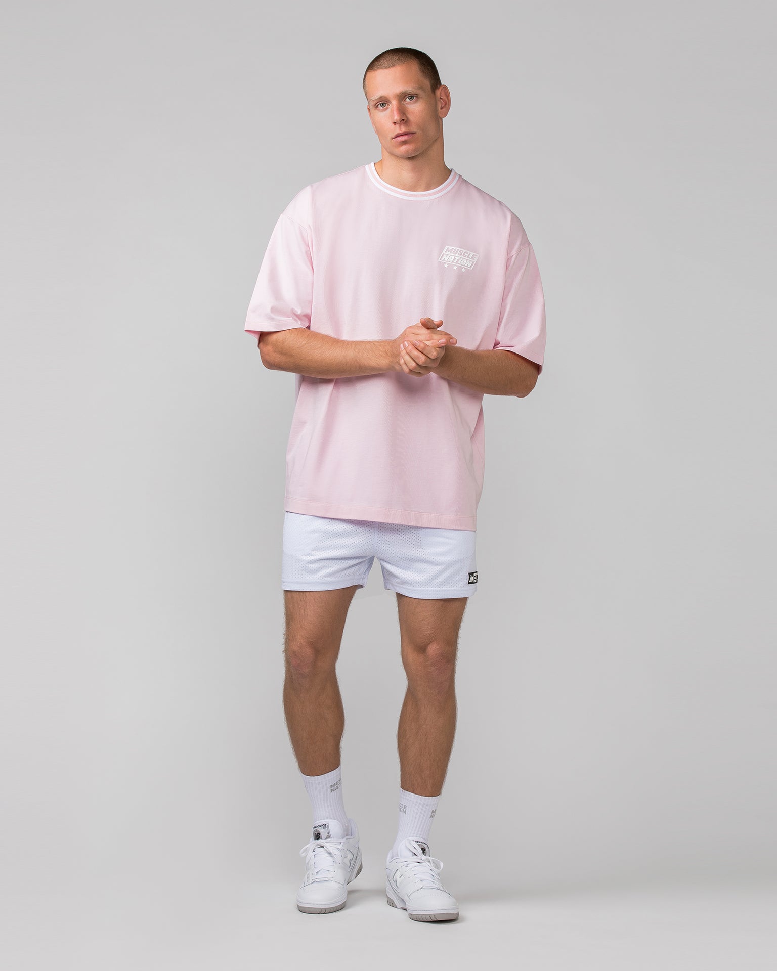 Throwback Oversized Tee - Soft Pink