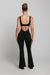 Scrunch Flared Jumpsuit - Black | Kate Galliano Activewear