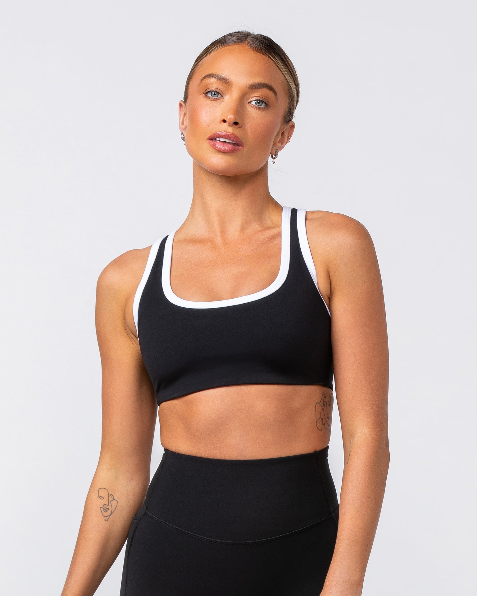 Contrast Bralette - Black