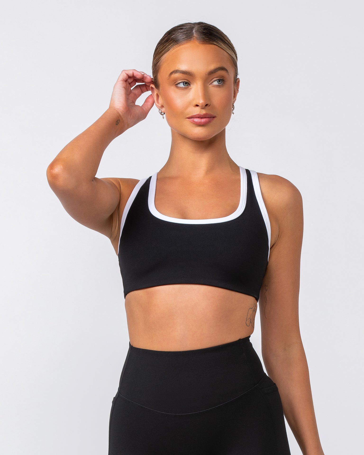 Contrast Bralette - Black