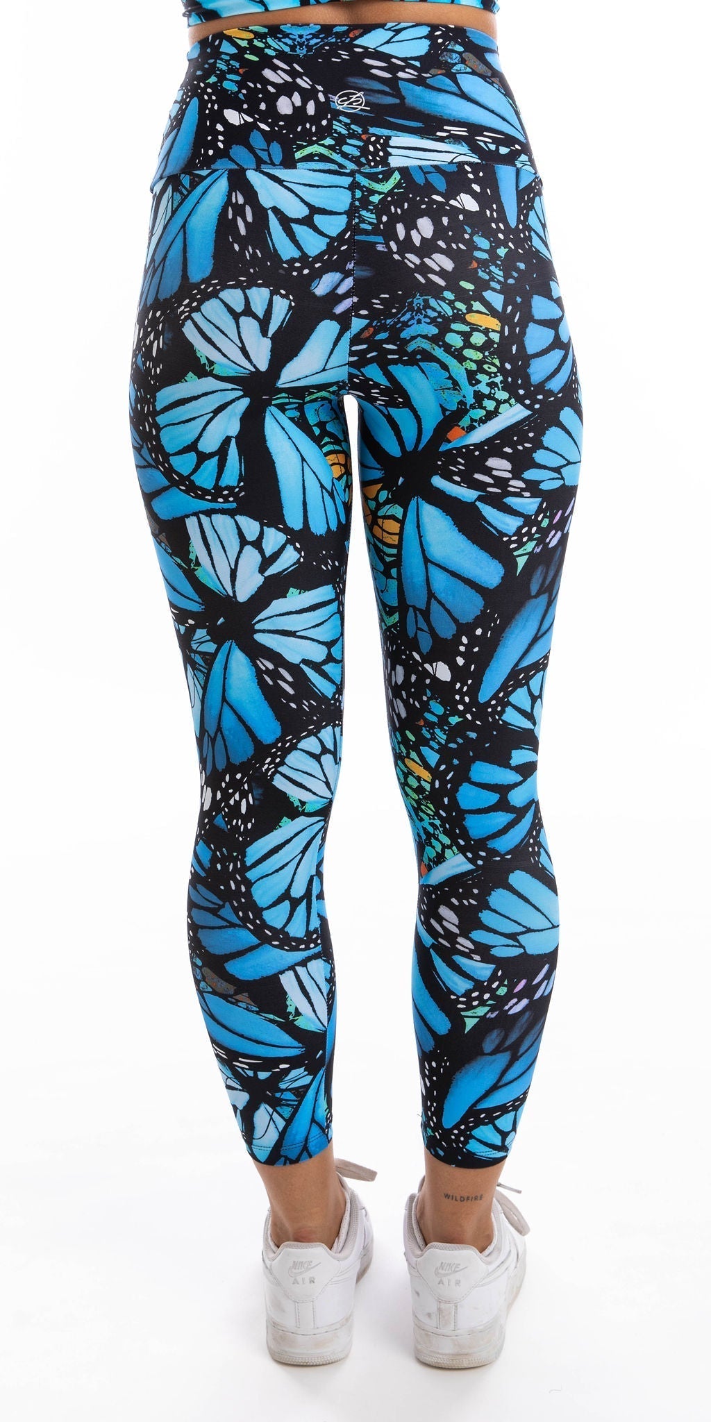 Women Butterfly Print Yoga Pants High Waist Fitness Leggings