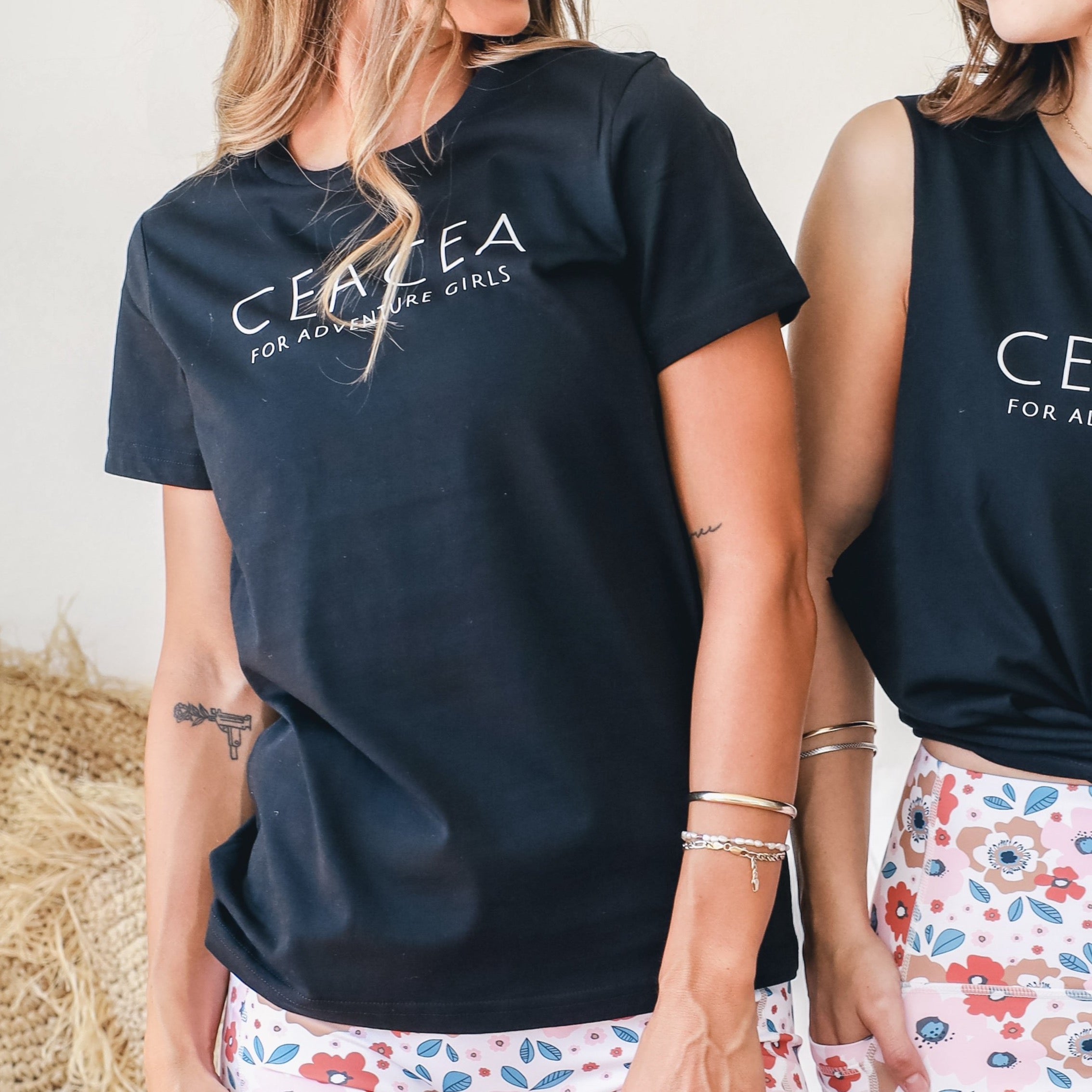 CEACEA SWIMWEAR T-SHIRT - BLACK