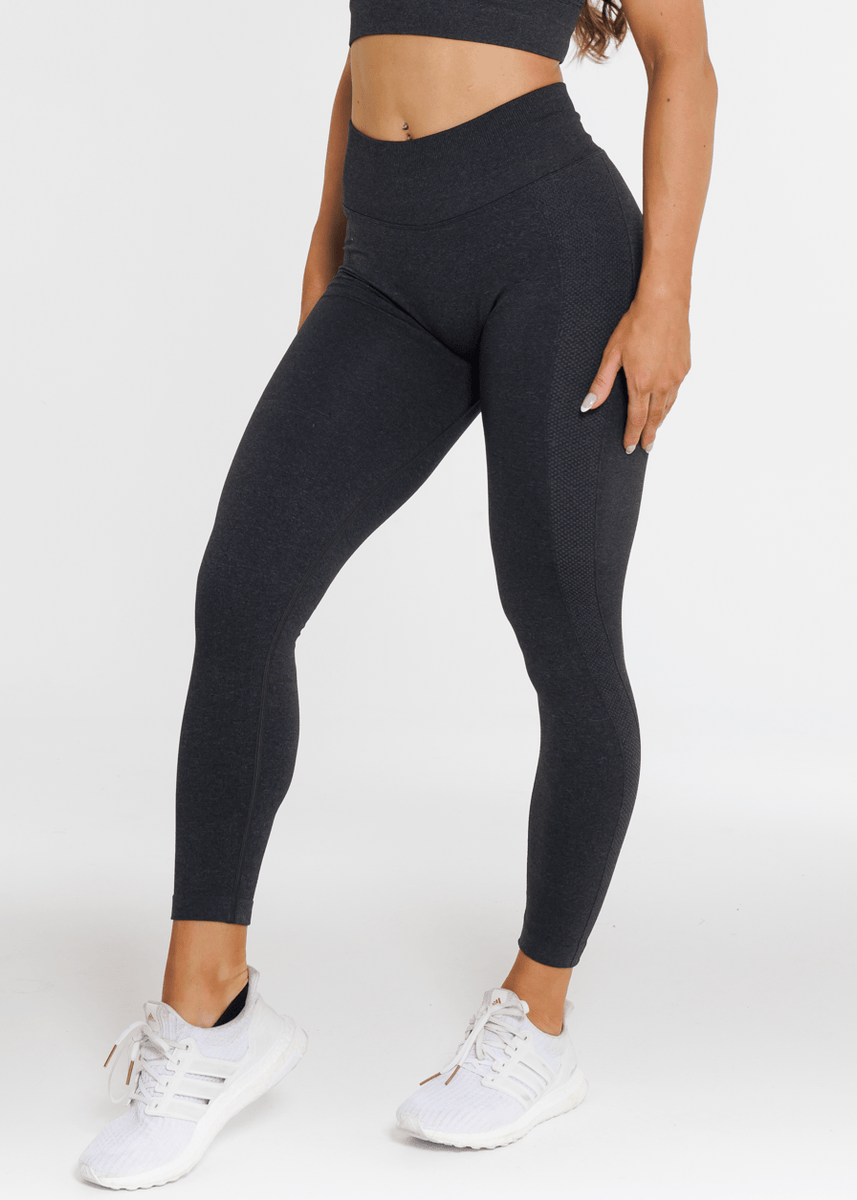 Grey Seamless yoga pants – wodarmour