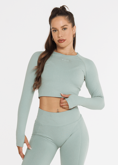 China Gym T Shirt Backless Crop Long Sleeve With Built In Bra For