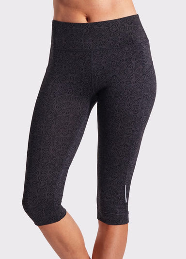 LaSculpté Leggings 10 / Grey Yoga Pants Printed Crop