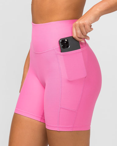 Tuff Veda Women’s Short, Women's Workout Bike Short | Mauve Pink Active Wear