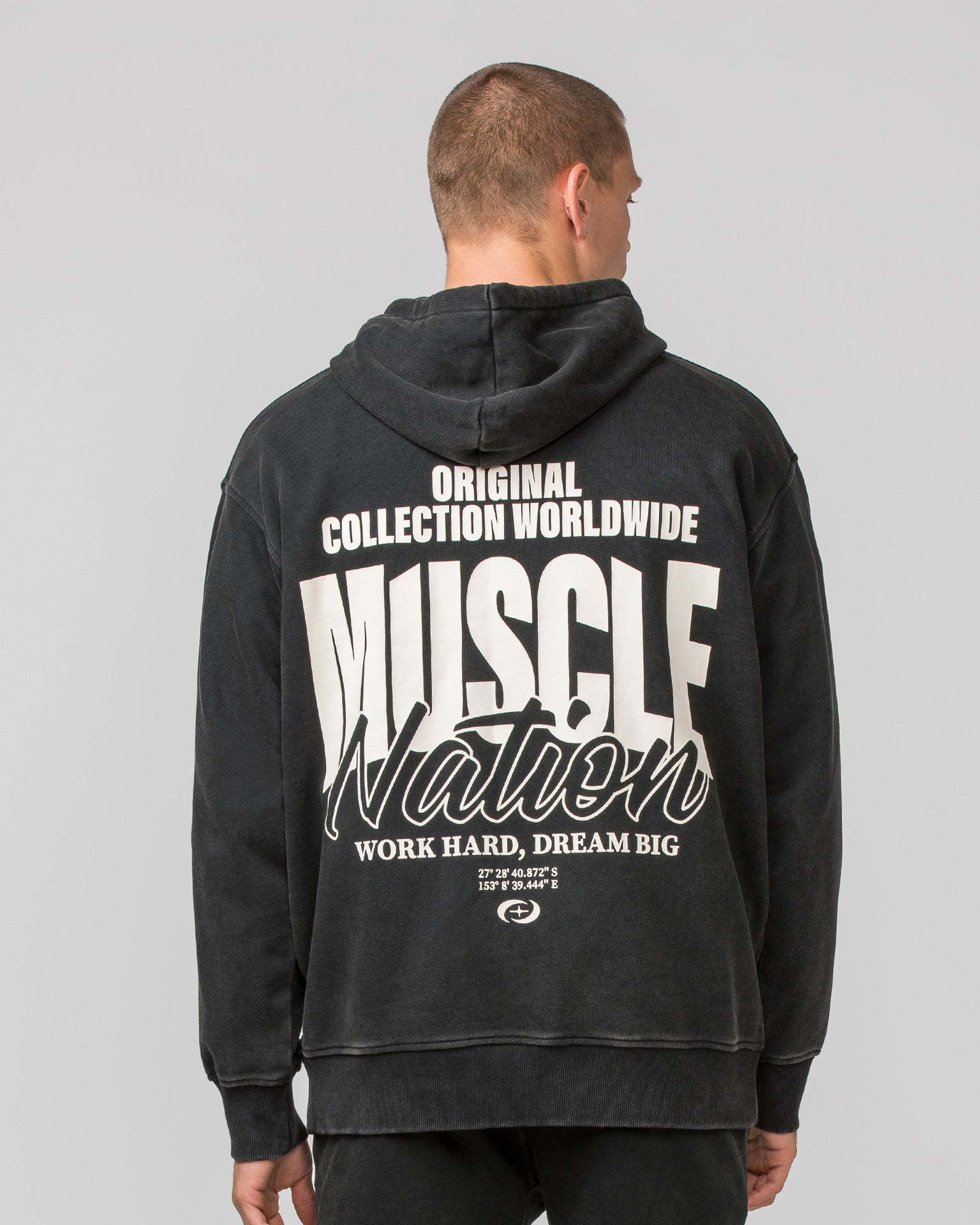 Muscle Nation Hoodies MNation Oversized Hoodie - Grey Marl (Copy)