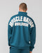 Muscle Nation Jumpers Classic Quarter Zip - Tidal Teal