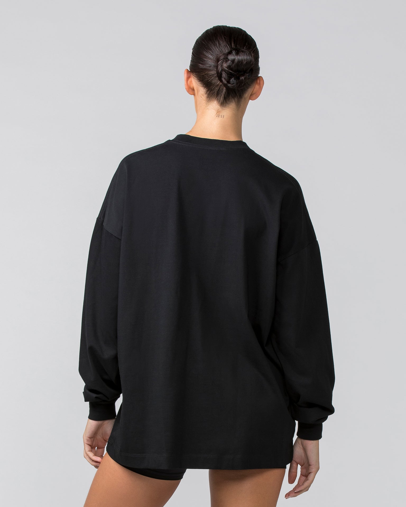 Muscle Nation Jumpers OG Oversized Long Sleeve Tee - Black