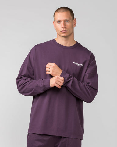 Muscle Nation Long Sleeve Tops Worldwide Long Sleeve Tee - Midnight Plum