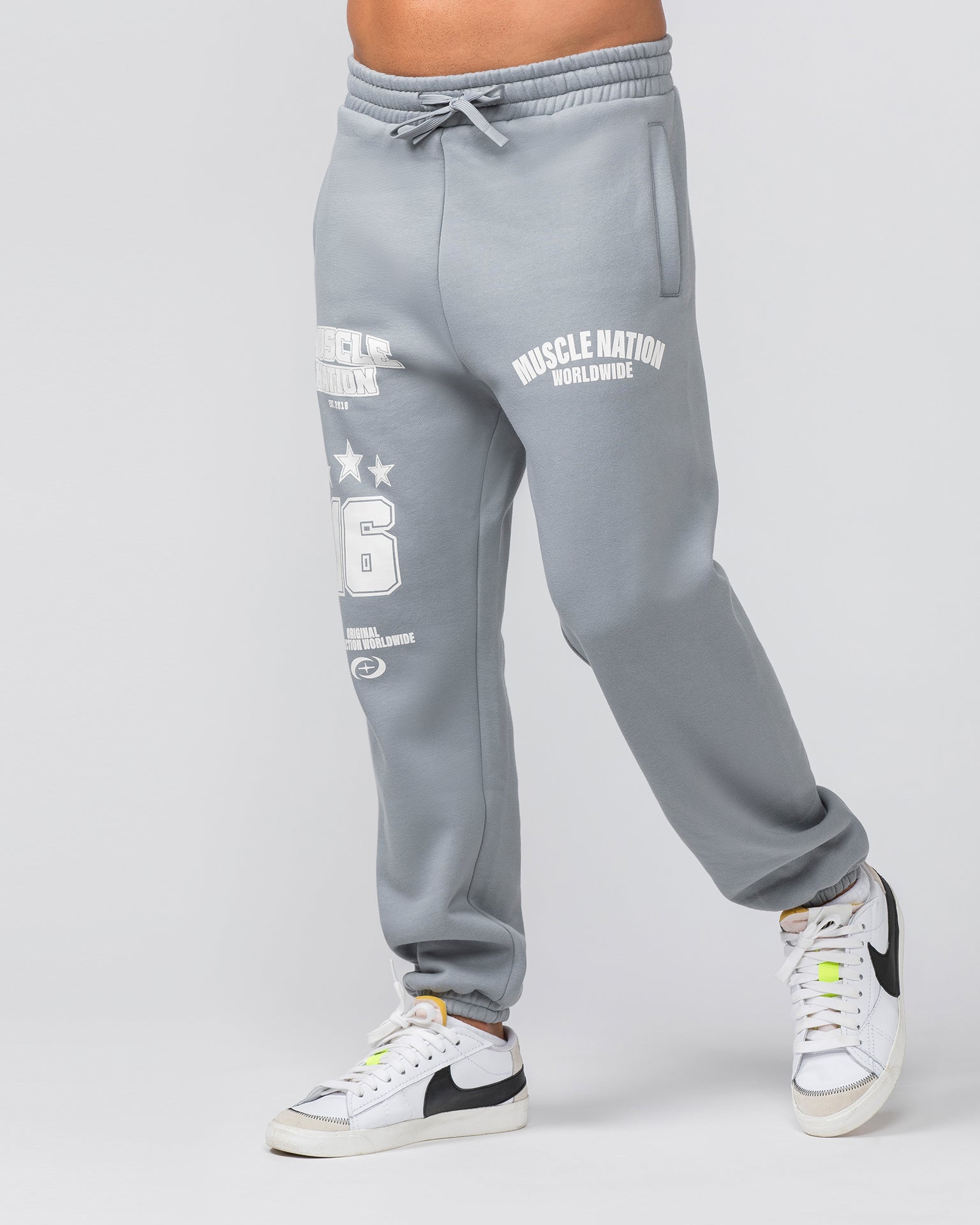 Muscle Nation Men's Track Pants Lifting Trackies - Jet Grey