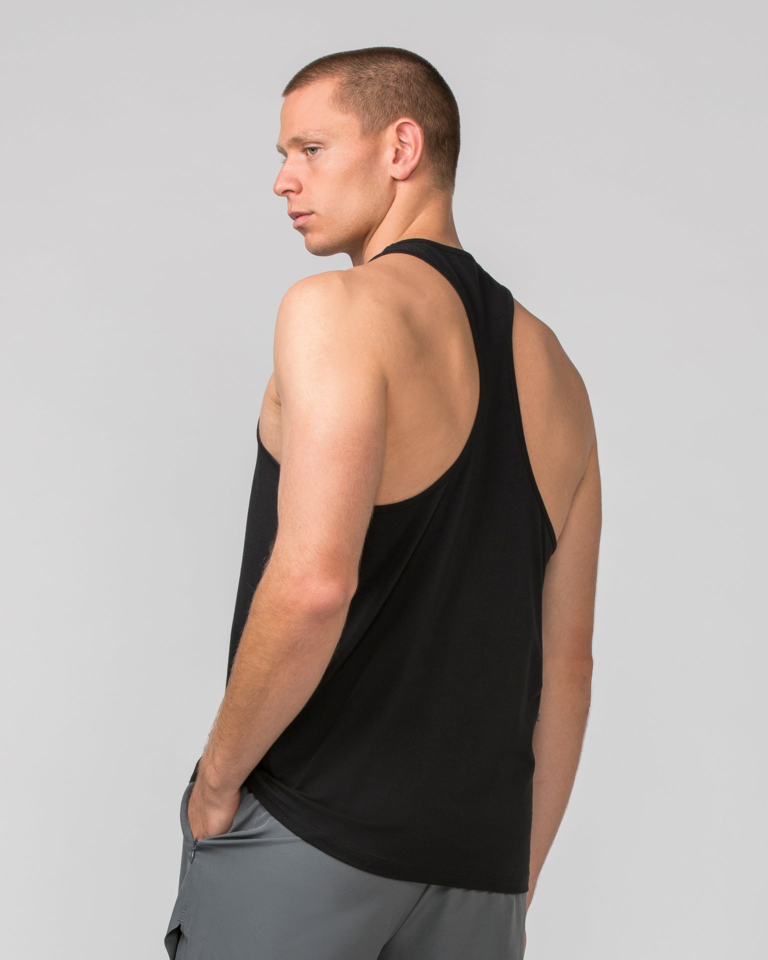 Muscle Nation Singlet Infinite Y Back Singlet - Black