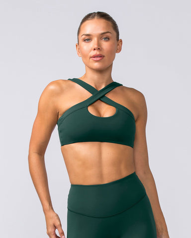 Muscle Nation Sports Bras Luxe Bralette - Forest Green