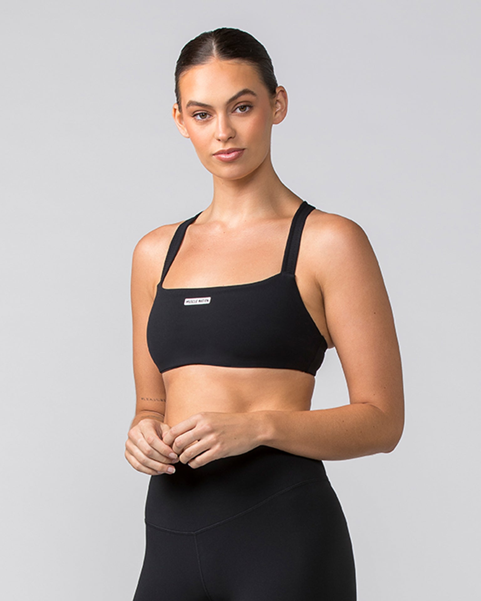 Muscle Nation Sports Bras Scrunch Bralette - Black